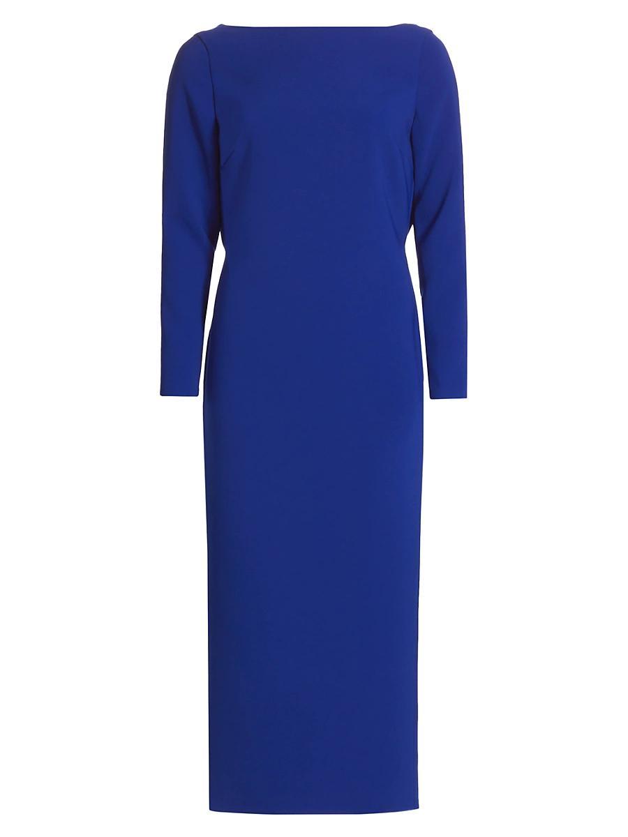 Womens Cowlback Long-Sleeve Cocktail Dress Product Image