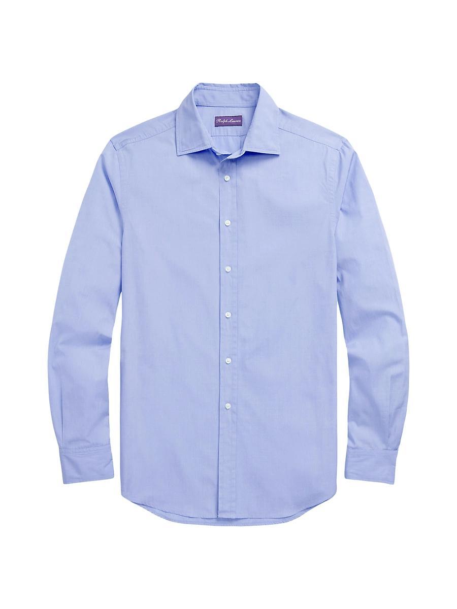 Mens Pique Cotton Button-Down Shirt Product Image