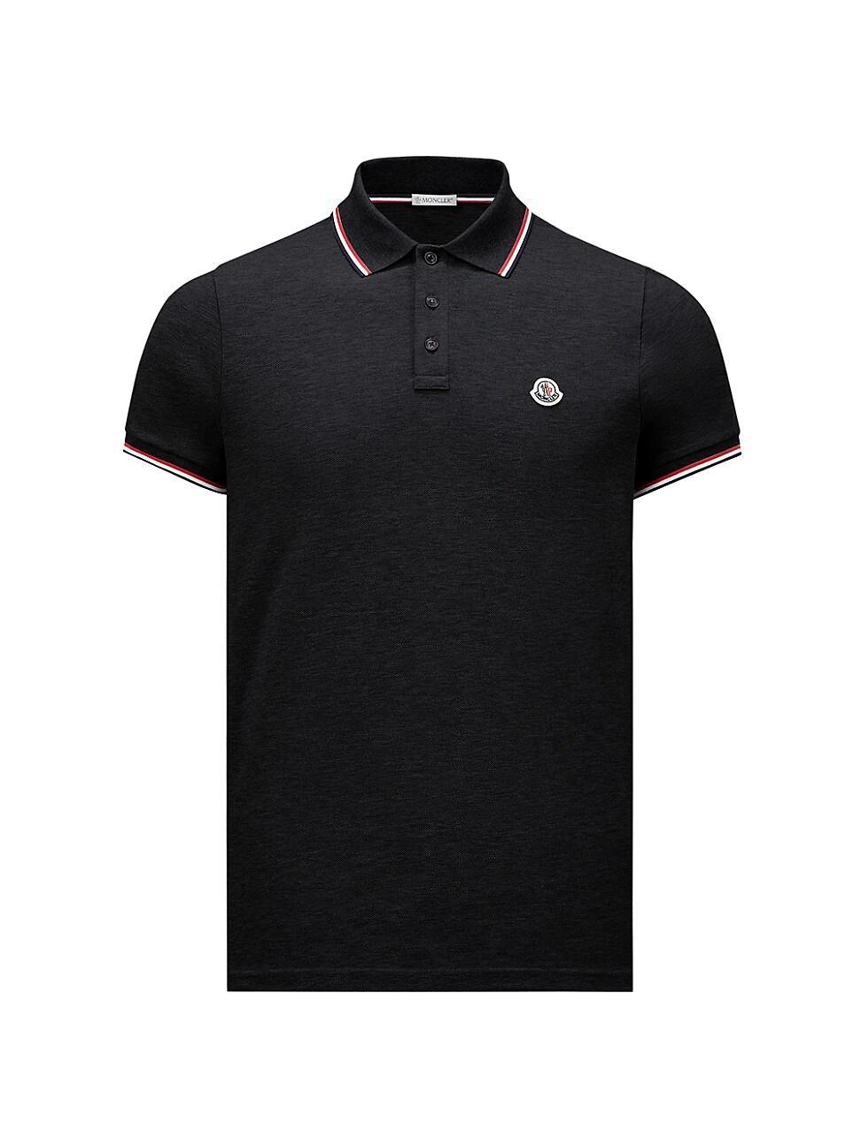 Mens Pique Logo Patch Polo Shirt Product Image