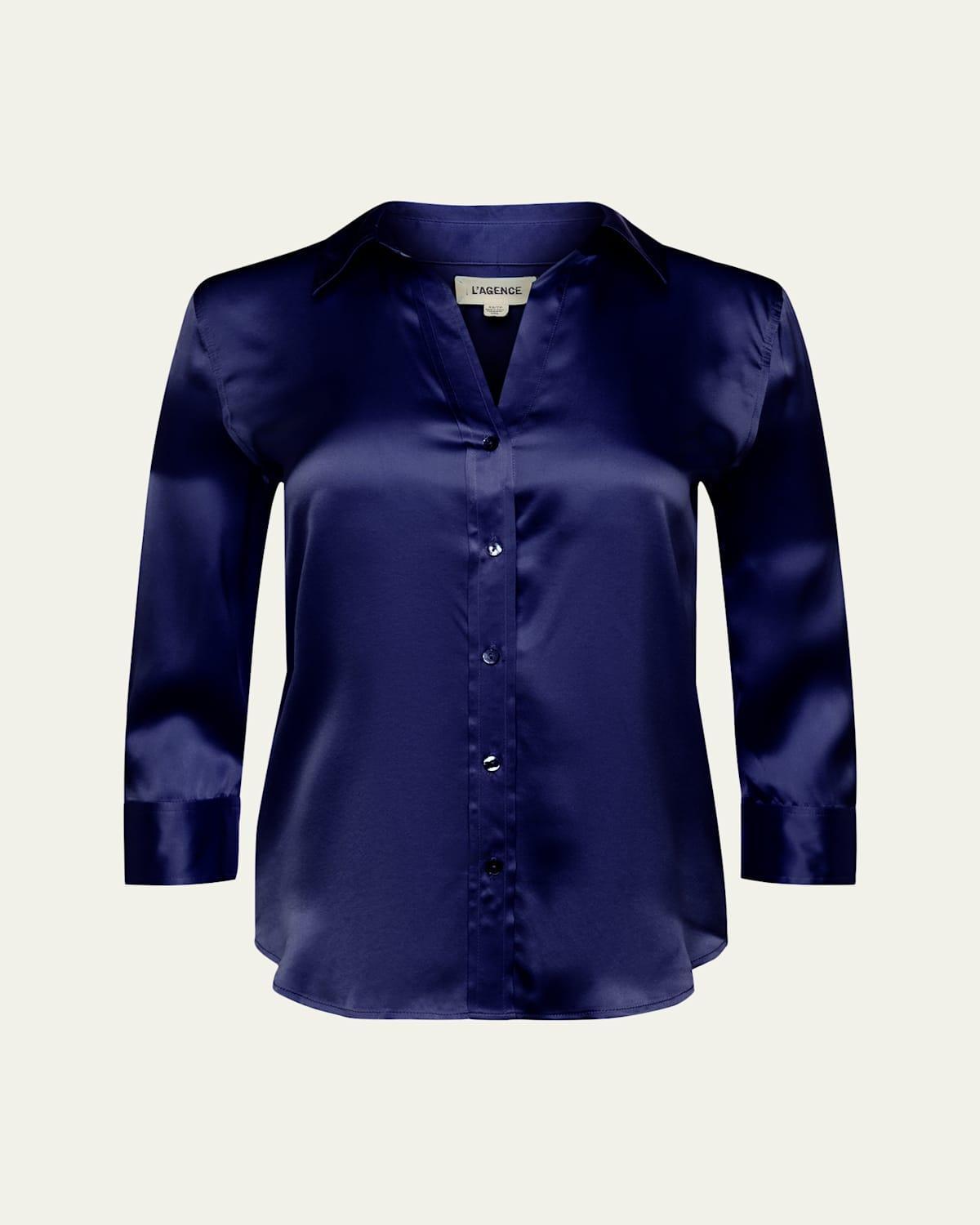 LAgence Dani Silk Charmeuse Blouse Product Image