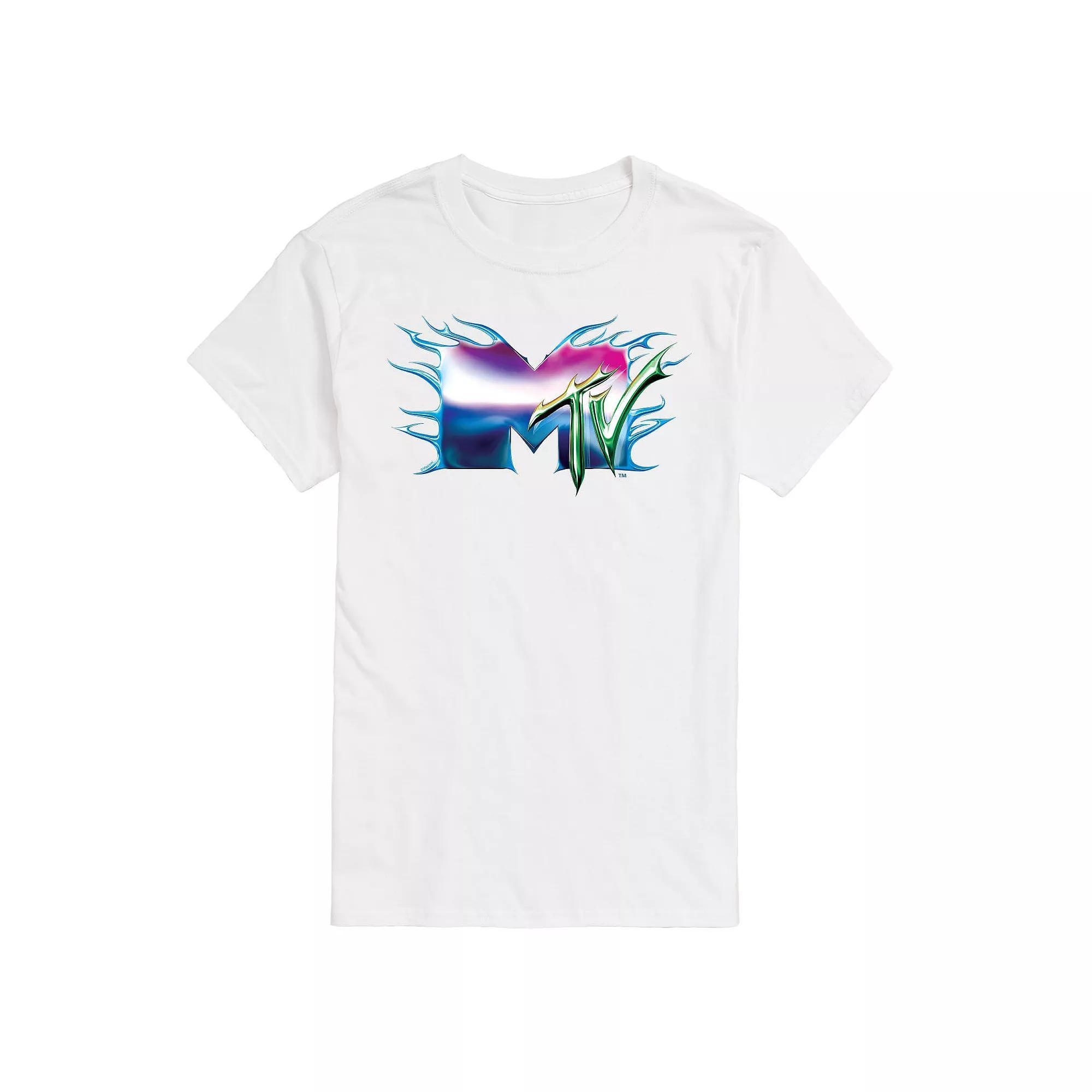 Mens MTV Liquid Metal Logo Graphic Tee Product Image