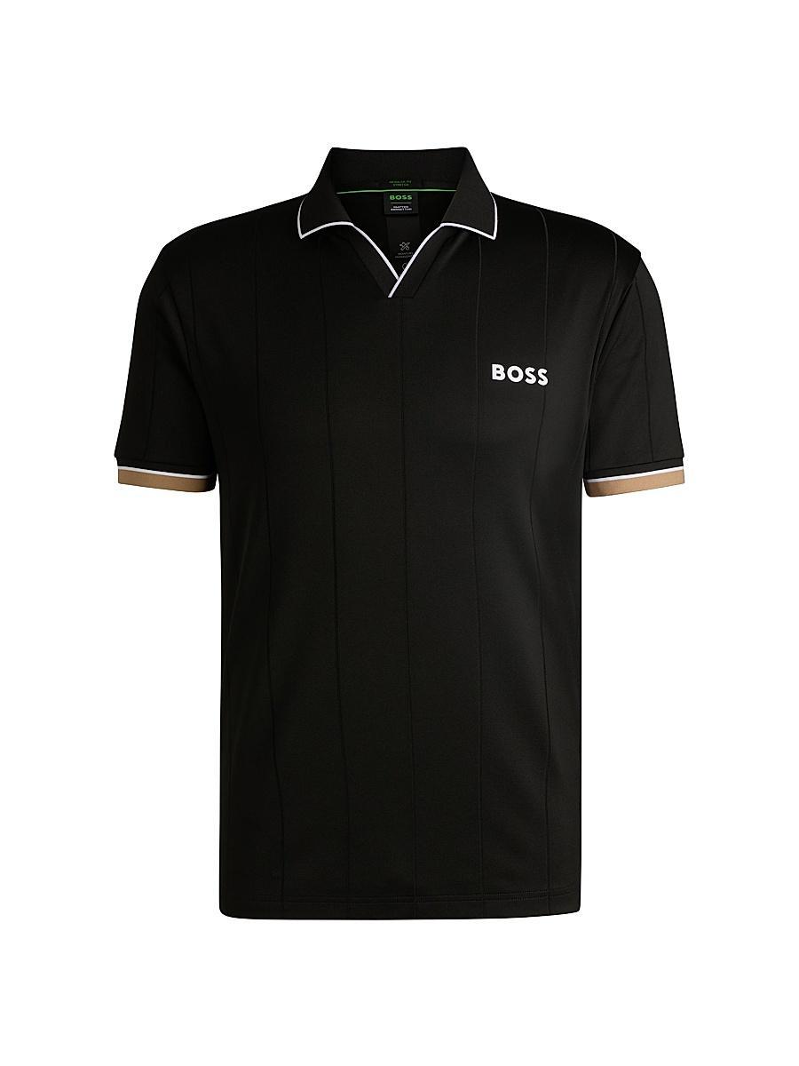 Mens BOSS x Matteo Berrettini Active Polo Shirt with Four-Way Stretch Product Image