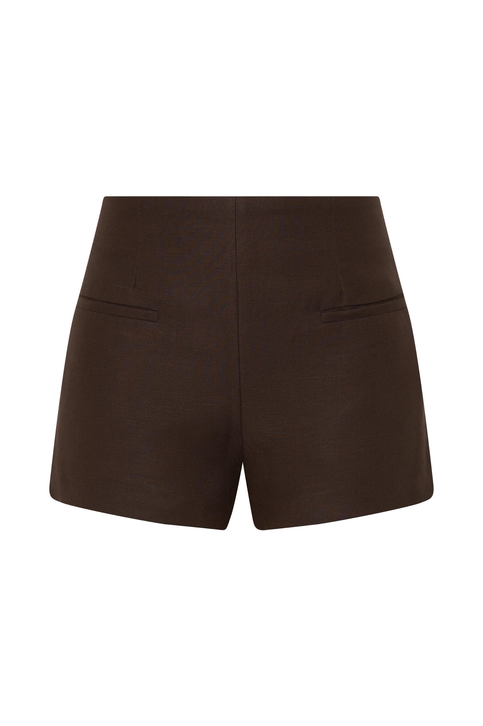 Florine Mini Shorts Chocolate - Final Sale Product Image