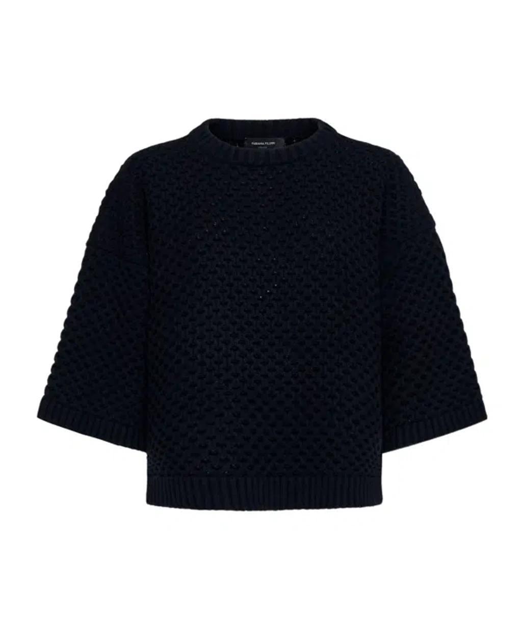 FABIANA FILIPPI Round Neck Sweater In Black Product Image