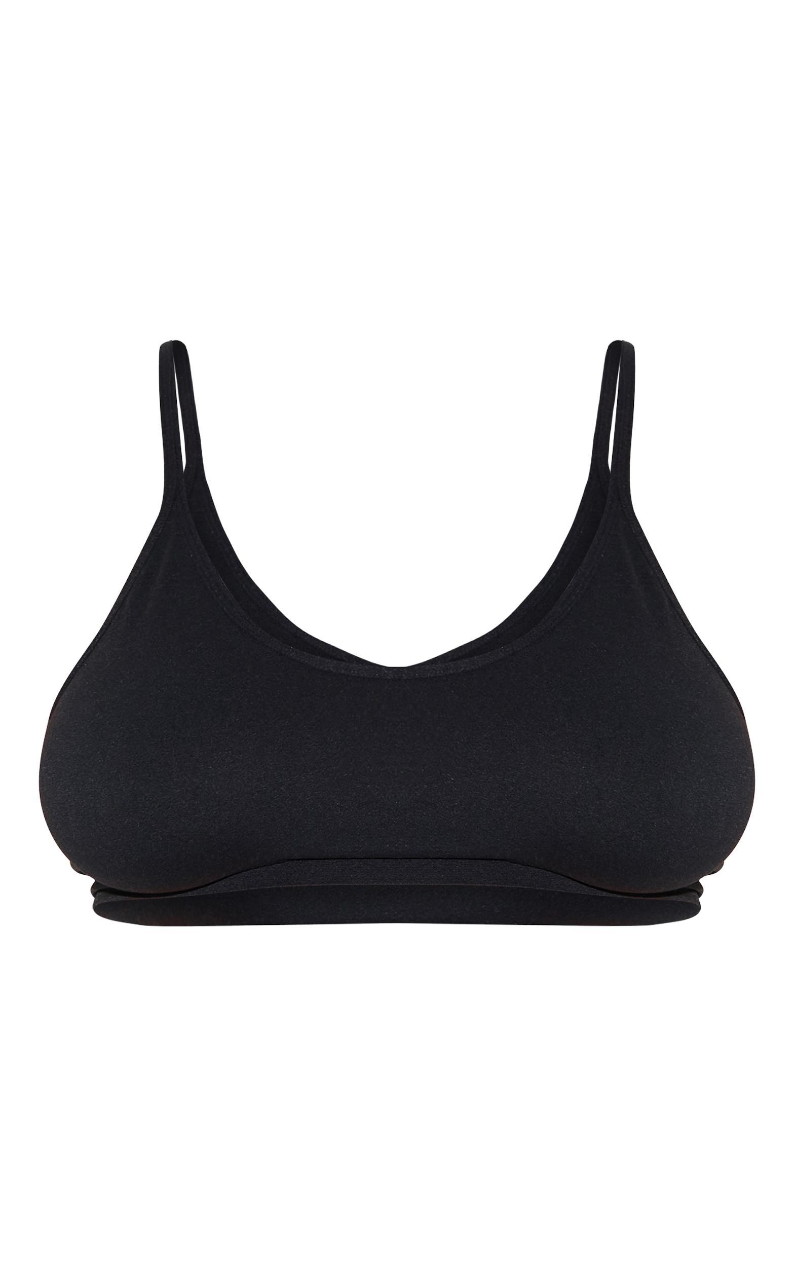Black Scoop Neck Bra Product Image