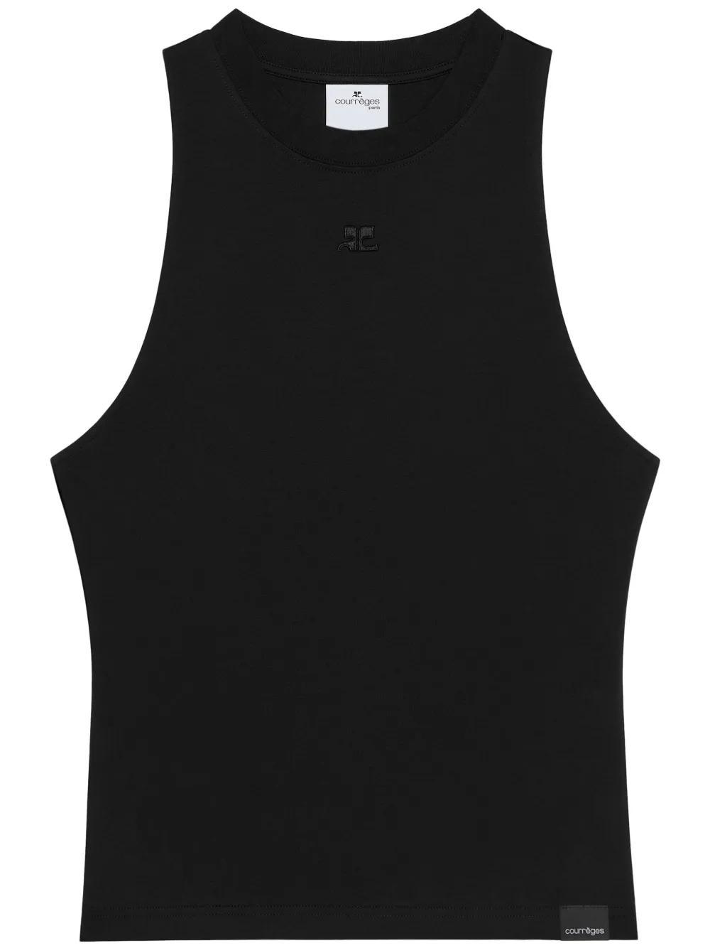 COURRÈGES Double Bucket Tank Top In Blue Product Image
