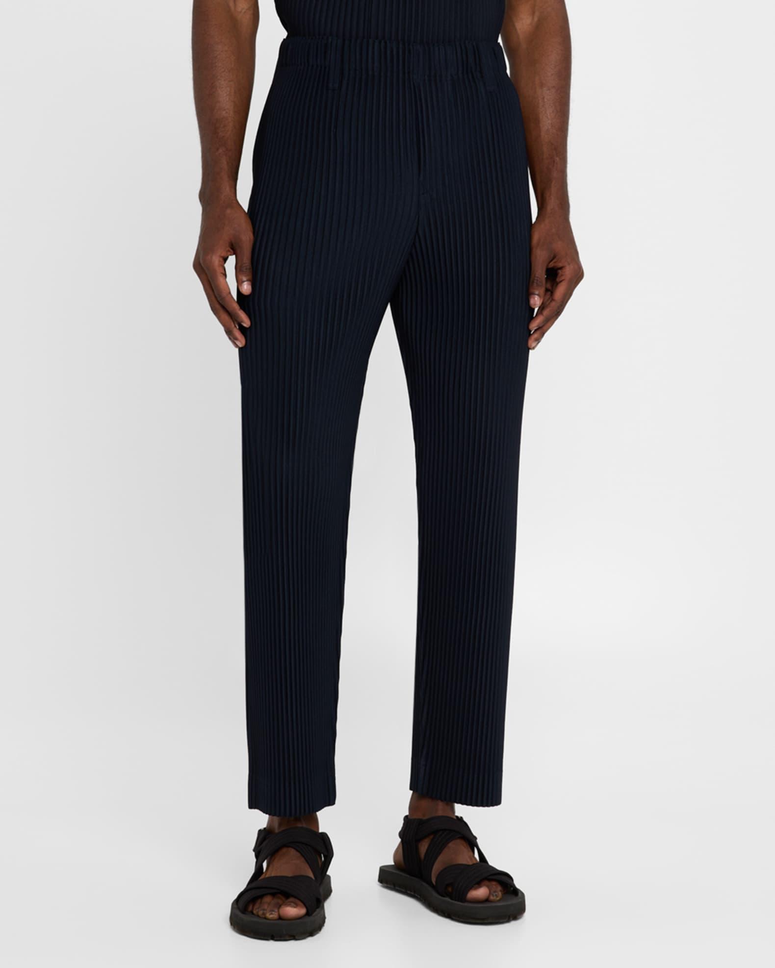 Mens Pleated Flat-Front Pants Product Image