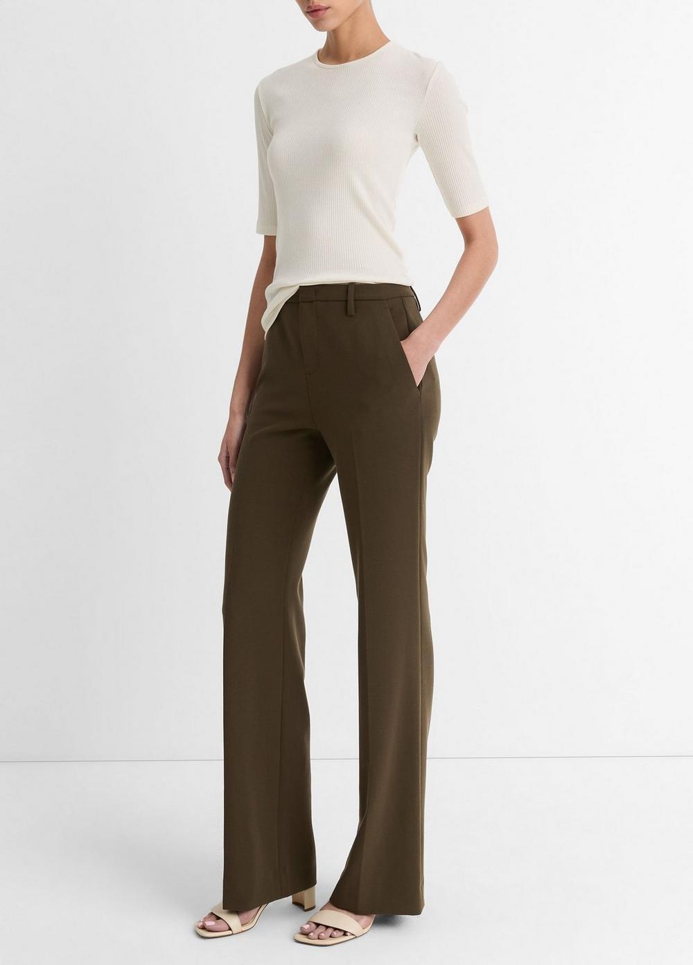 Womens Mid-Rise Tailored Flare Pant, Black, Size 4 Vince Product Image