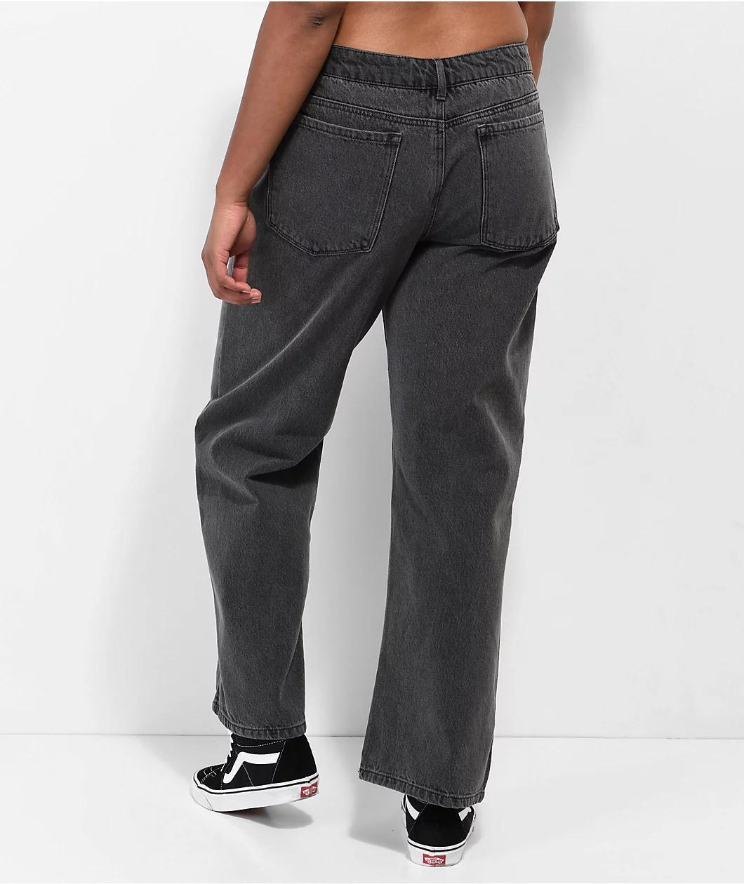 Empyre Zia Black Low-rise Vintage Straight Jeans Product Image