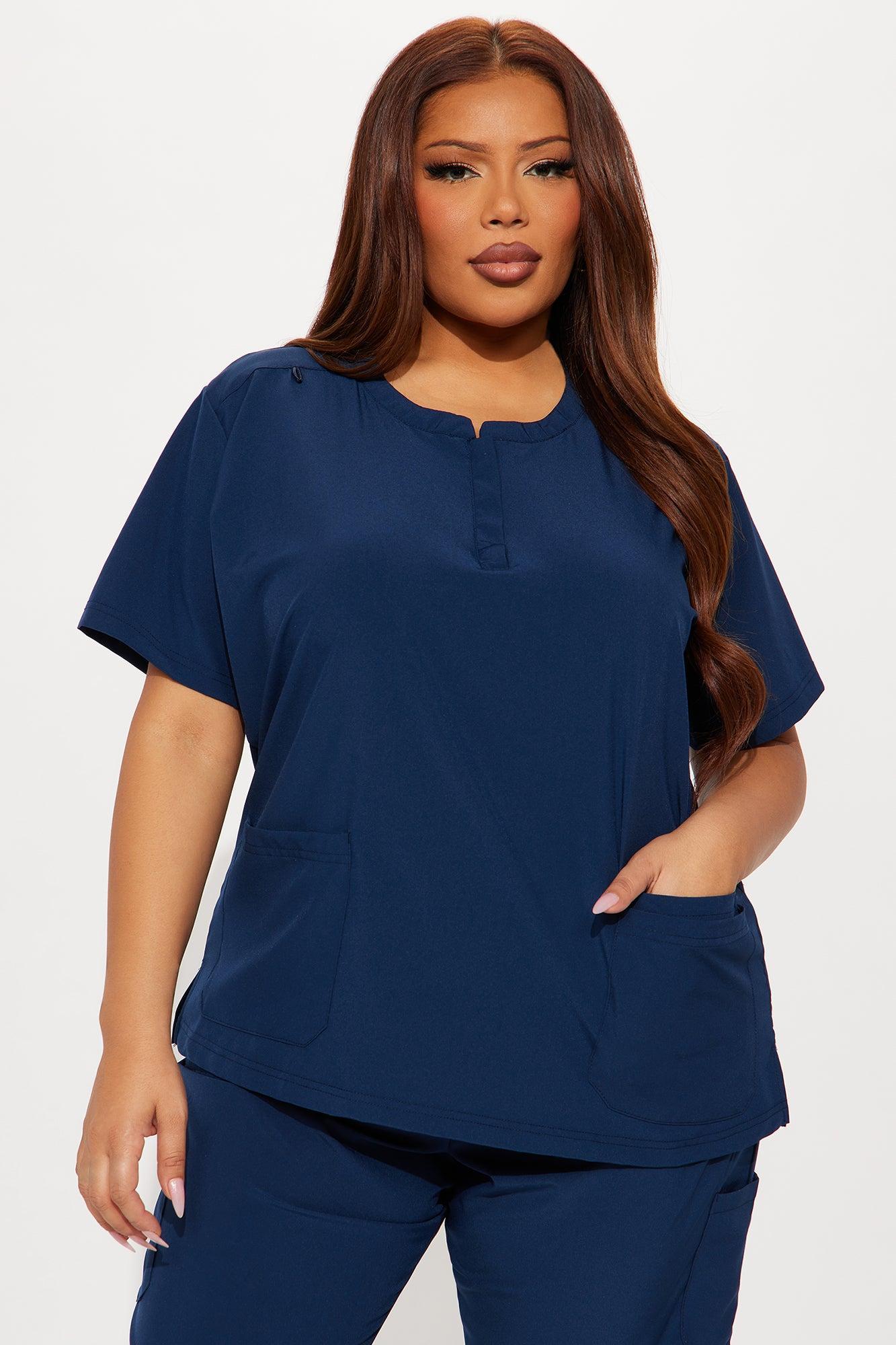 Daily Clock In 4 Way Stretch Uniform Scrub Jogger Set - Navy Female Product Image