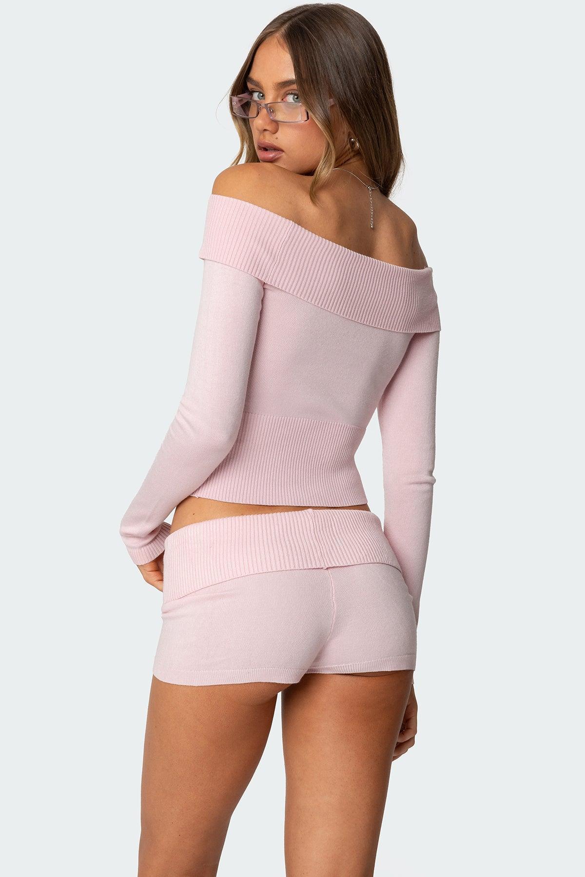 Jamie Fold Over Knit Top Product Image