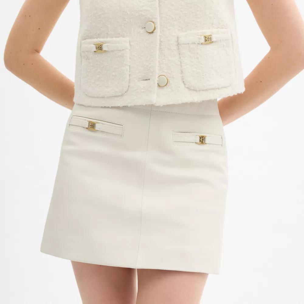 Heritage C Leather Skirt Product Image