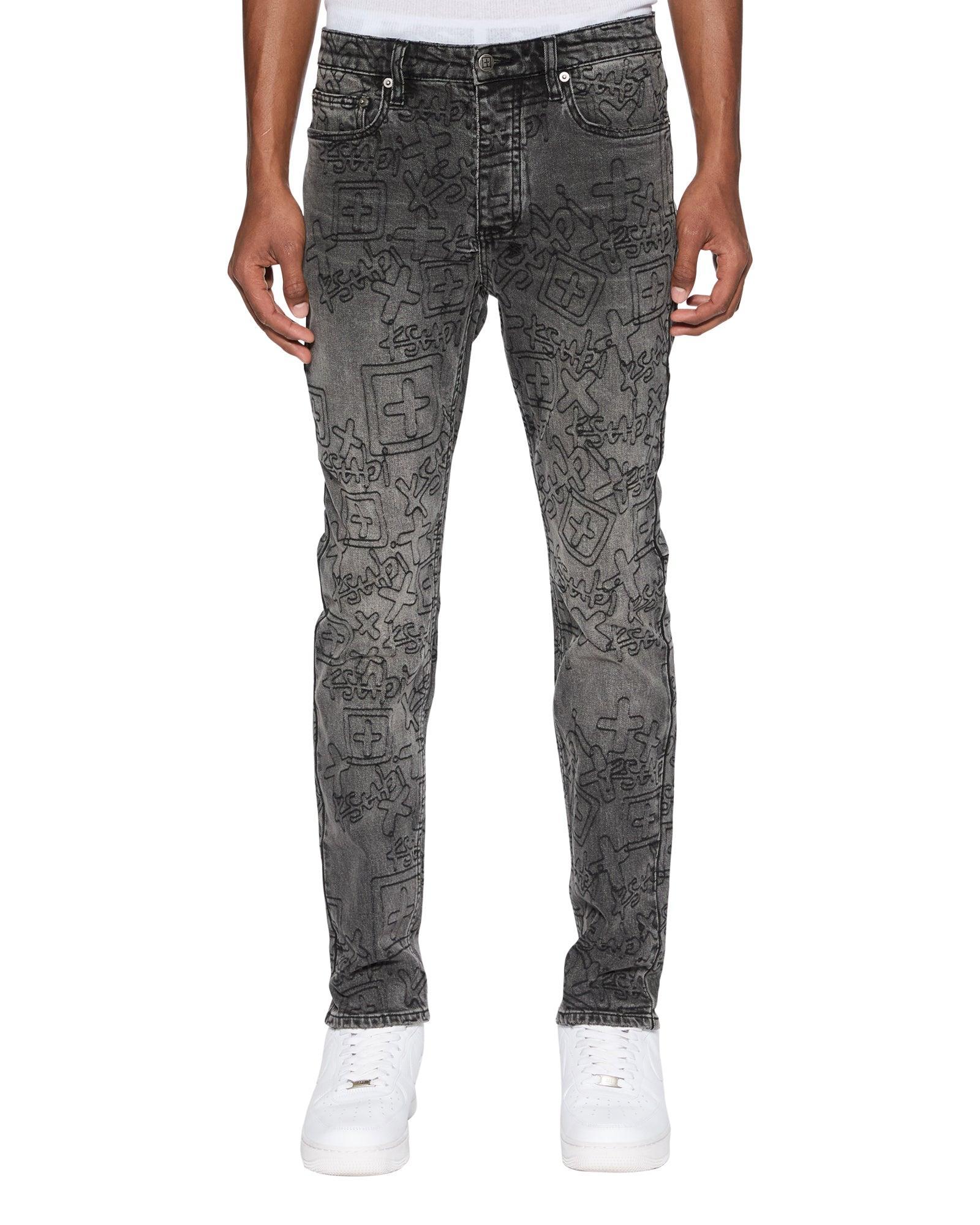 BOX KNIT CREW WASHED BLACK Male Product Image