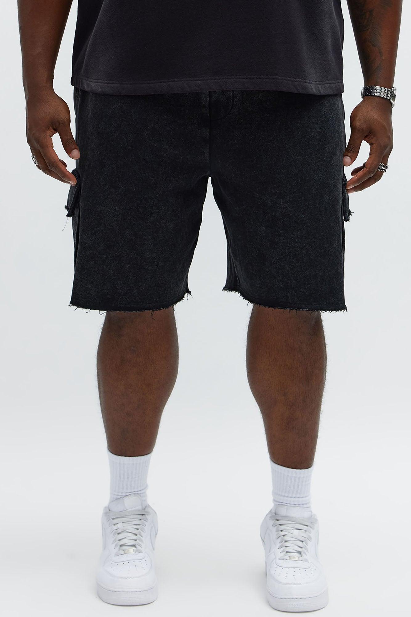 Cargo Baggy Sweatshort - Black Product Image