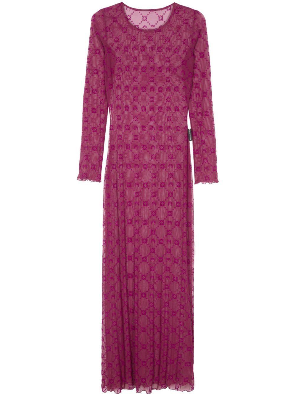 Moonogram mesh maxi dress Product Image