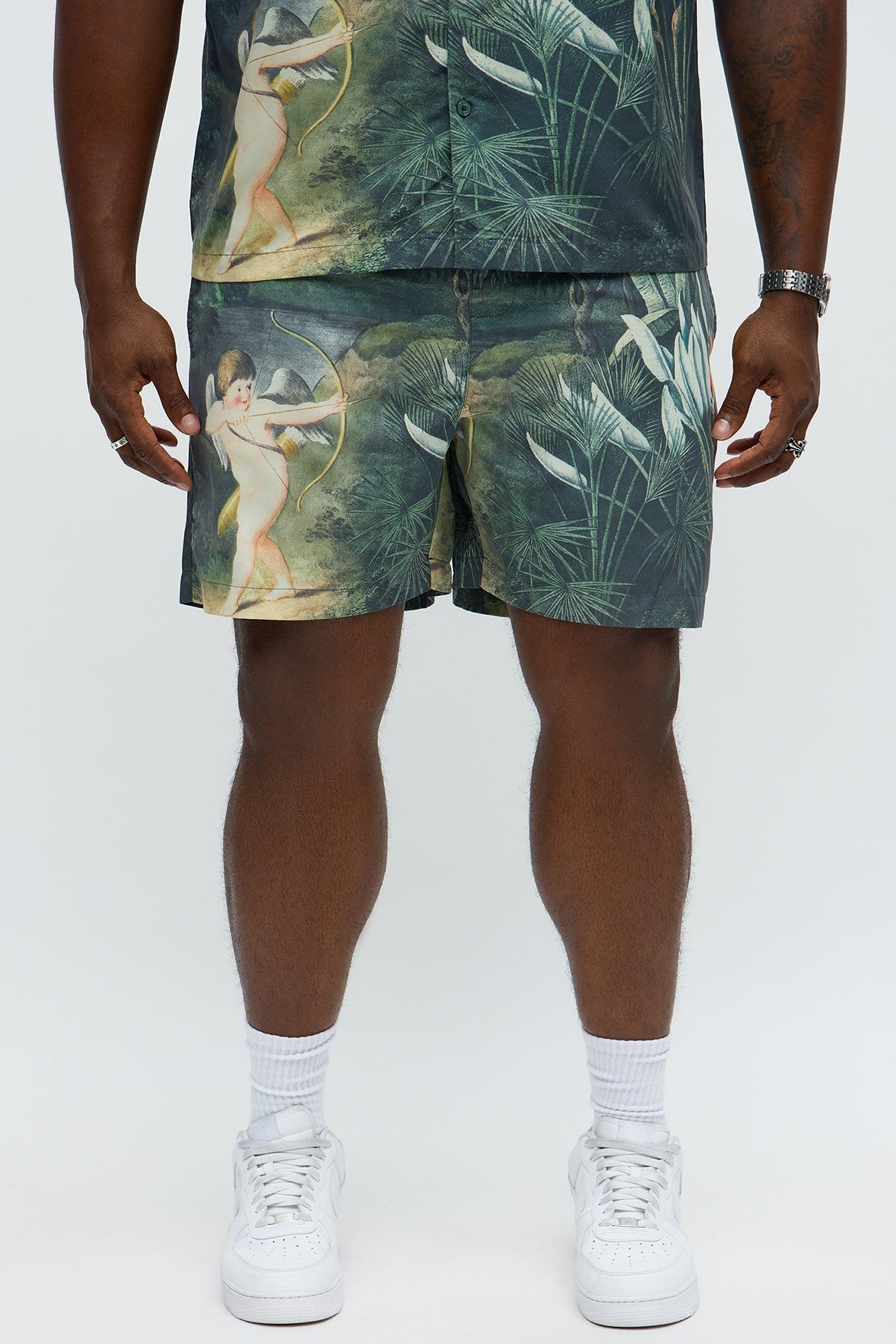 Cupid Relaxed Drawstring Shorts - Multi Color Product Image