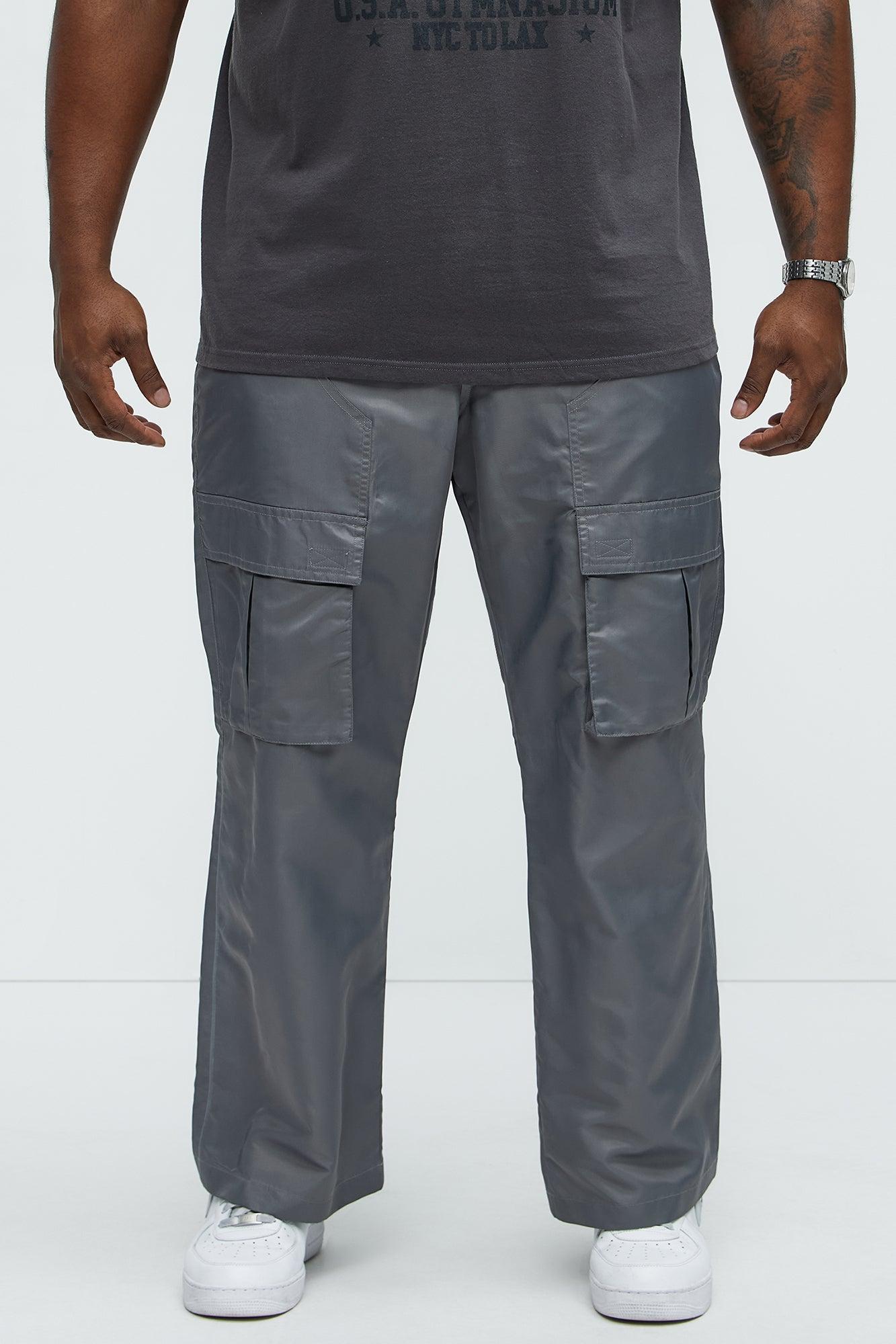 Panel Pocket Relaxed Tech Cargo Pant - Grey Product Image
