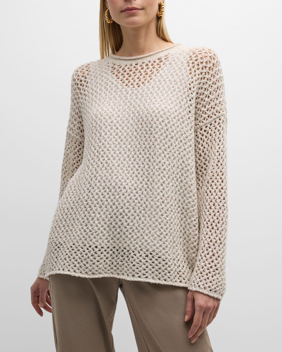 Womens Net Cotton Sweater Product Image