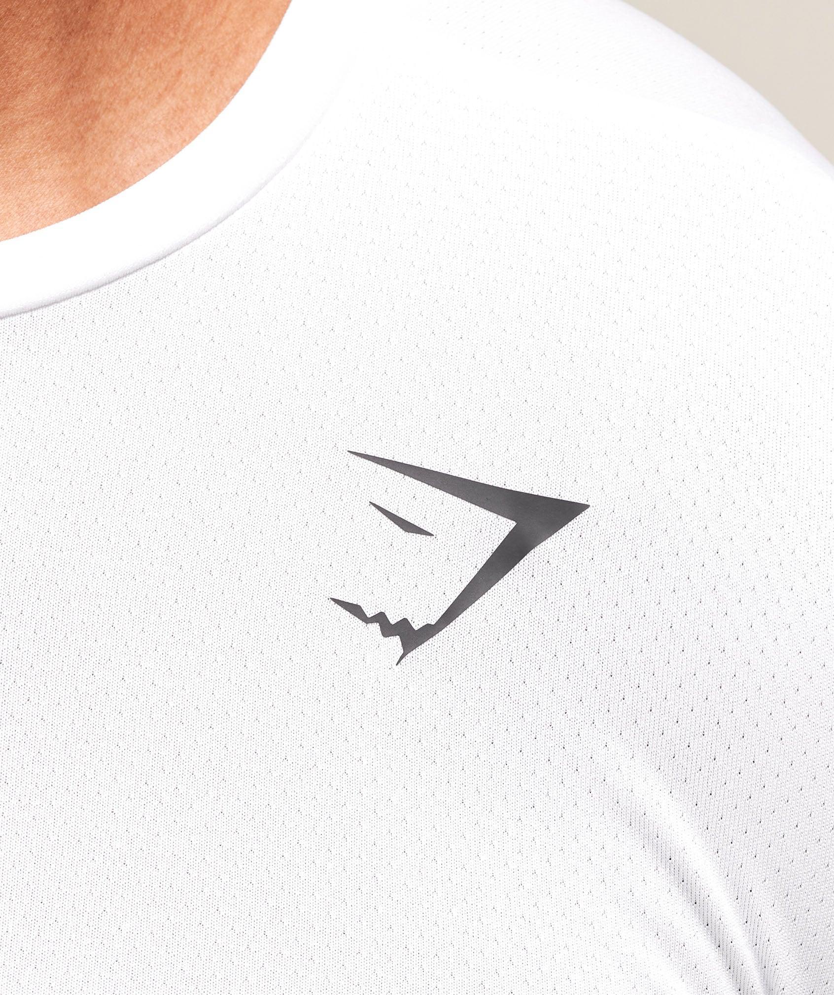 Gymshark Arrival Long Sleeve T-Shirt - White Male Product Image