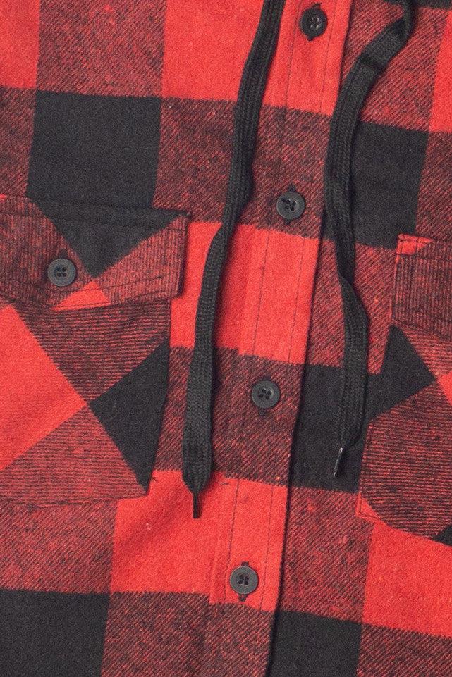 Hooded Flannel Shirt Product Image