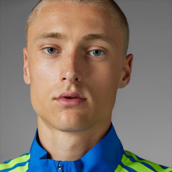 adidas Adizero Retro Running Jacket Blue S Mens Product Image