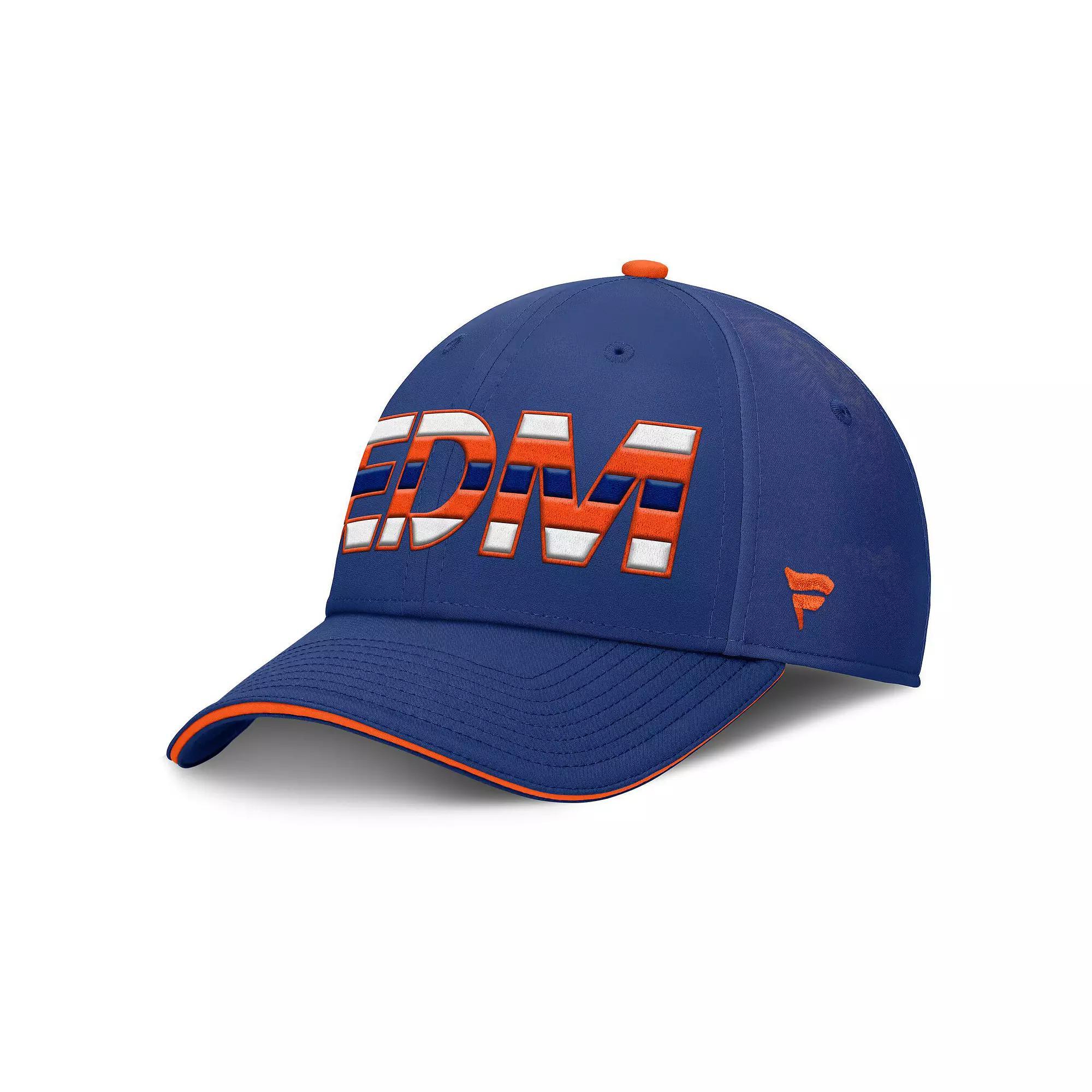 Men's Fanatics Royal Edmonton Oilers Rink Team Code Flex Hat, Size: Medium/Large, Oil Blue Product Image