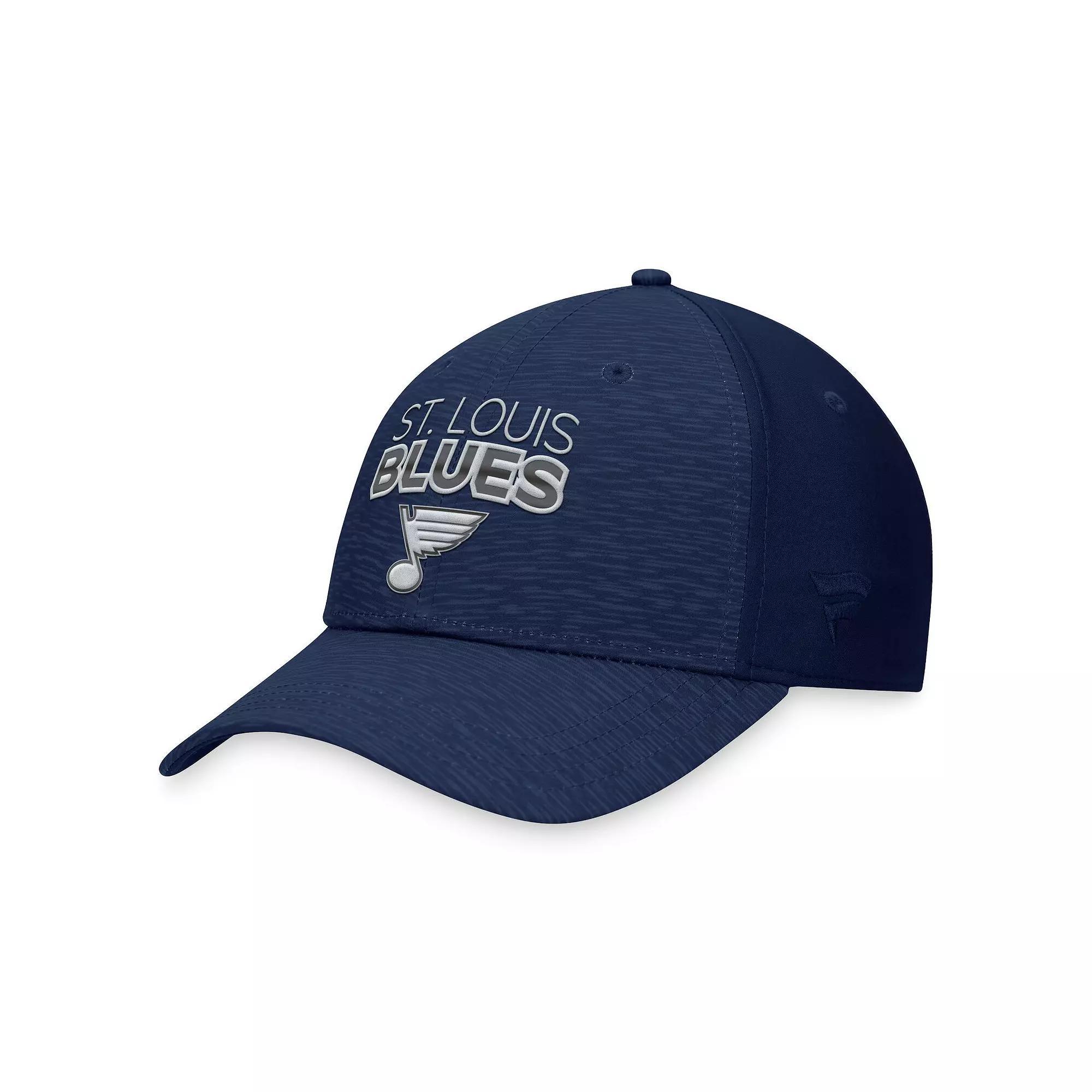Mens Fanatics Branded St. Louis Blues Authentic Pro Road Stack Logo Flex Hat Product Image