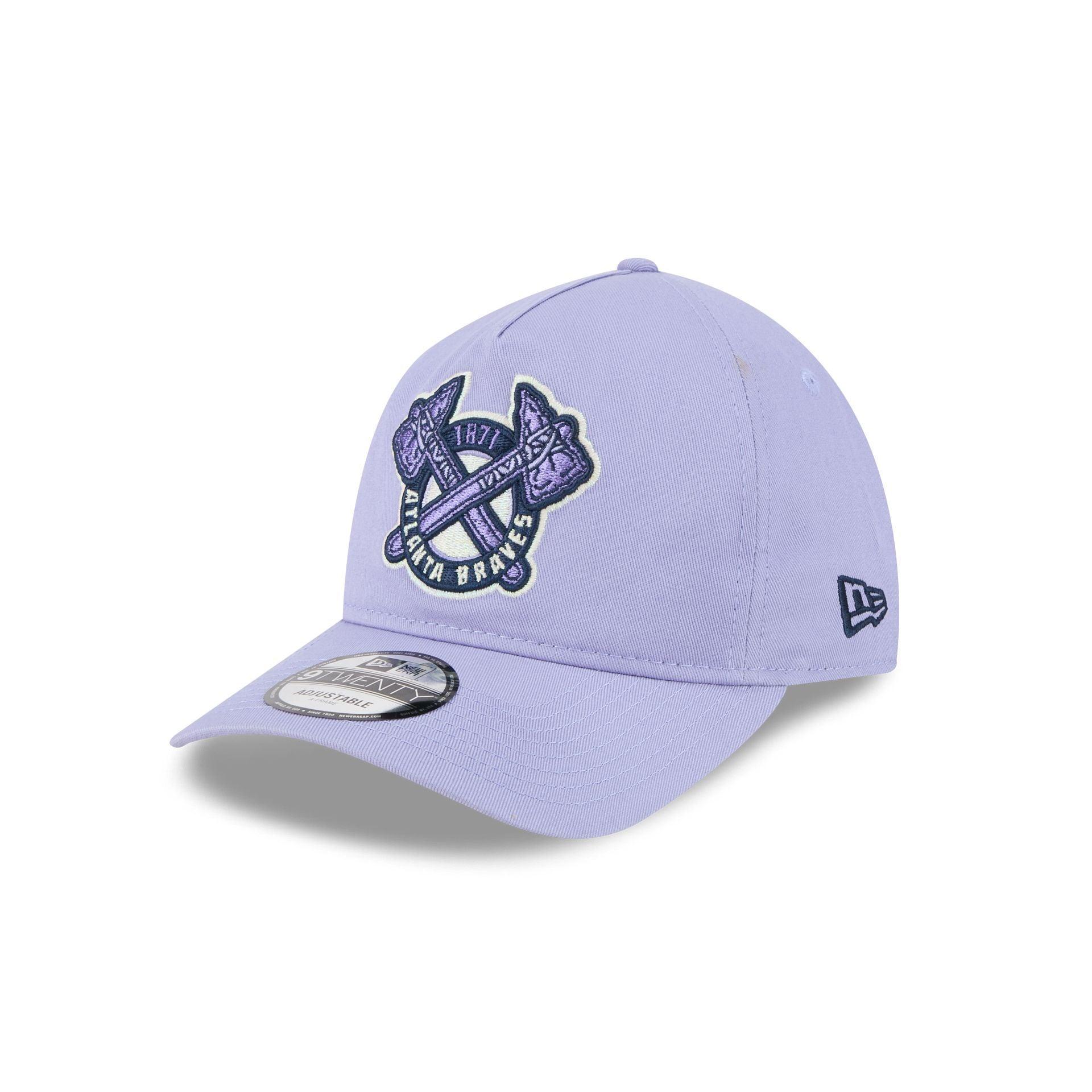 Atlanta Braves Lavender 9TWENTY A-Frame Adjustable Hat Male Product Image
