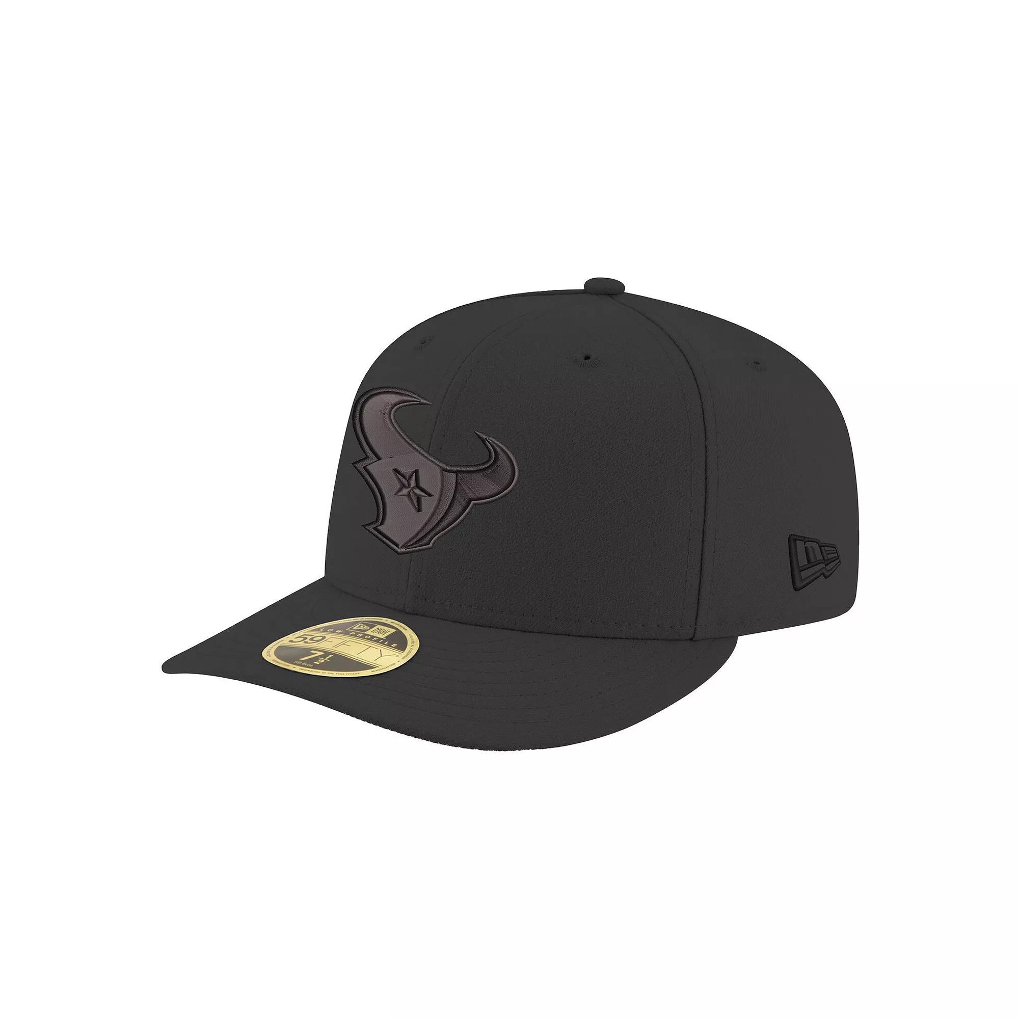 Men's New Era  Black Houston Texans 59Fifty II Low Profile Fitted Hat, Size: 7 3/8 Product Image