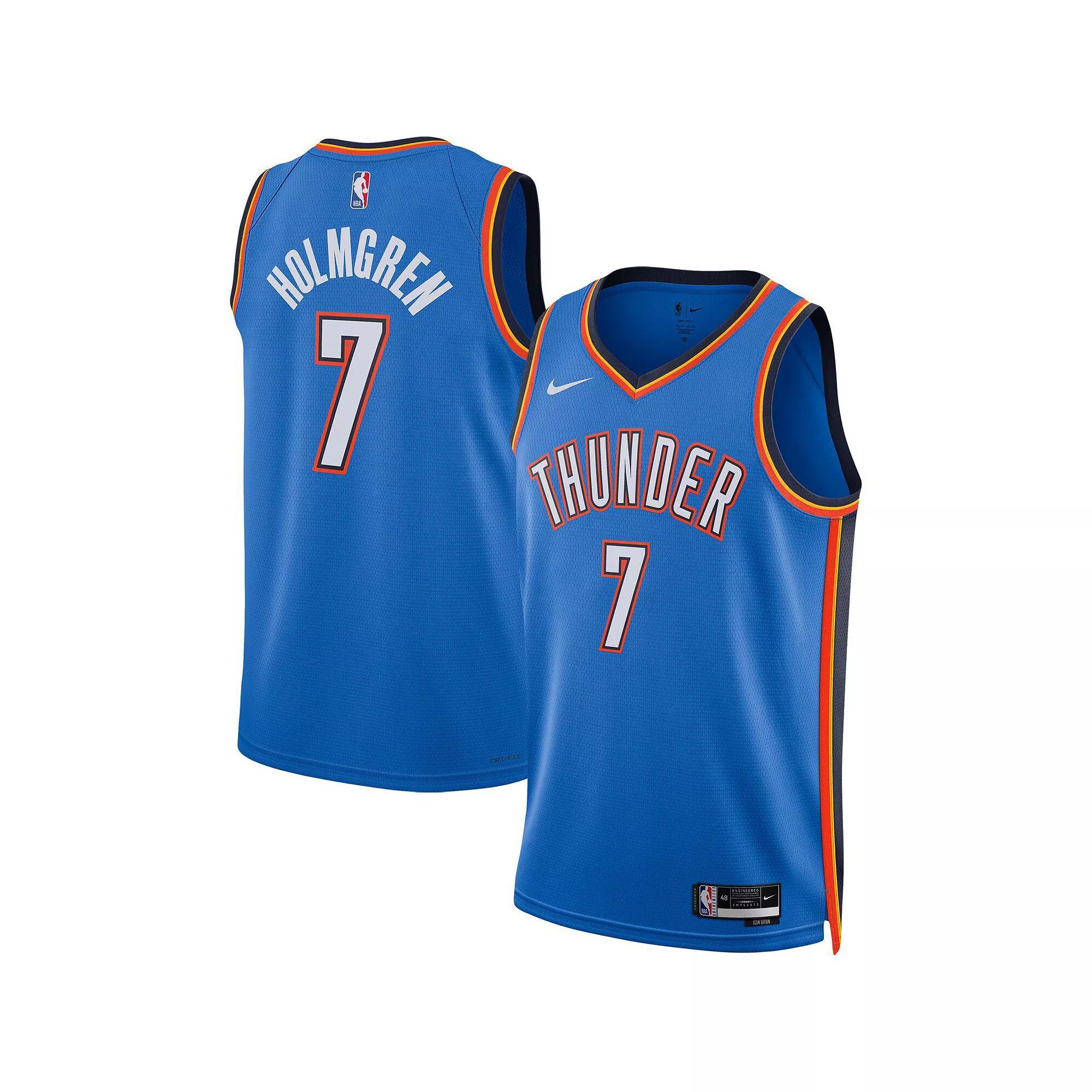 Unisex Nike Chet Holmgren Oklahoma City Thunder Blue 2022 NBA Draft First Round Pick Player Swingman Jersey - Icon Edition, Adult Unisex, Size: XS Product Image