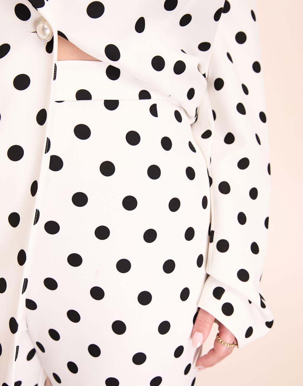 ASOS LUXE Curve tailored suit pants in spot print - part of a set Product Image