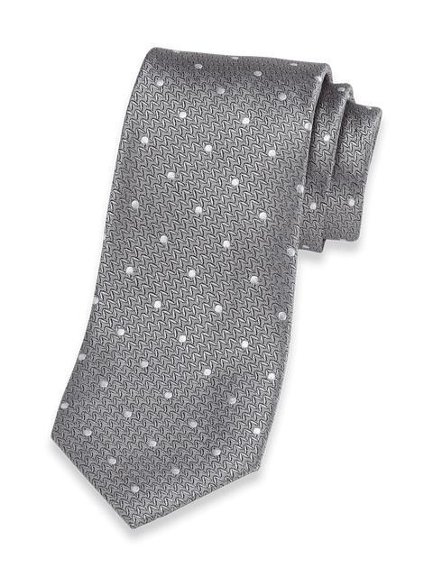 Dot Woven Silk Tie - Orange Product Image