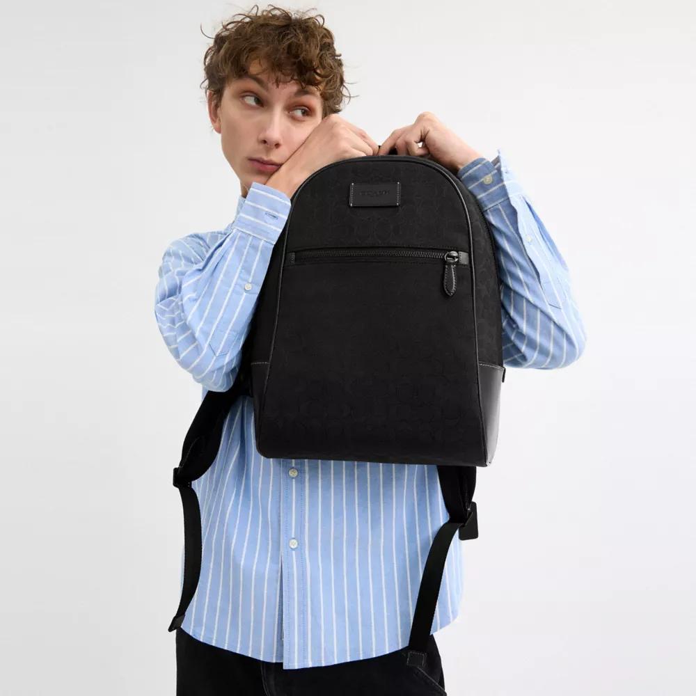 Theo Backpack In Signature Jacquard Product Image