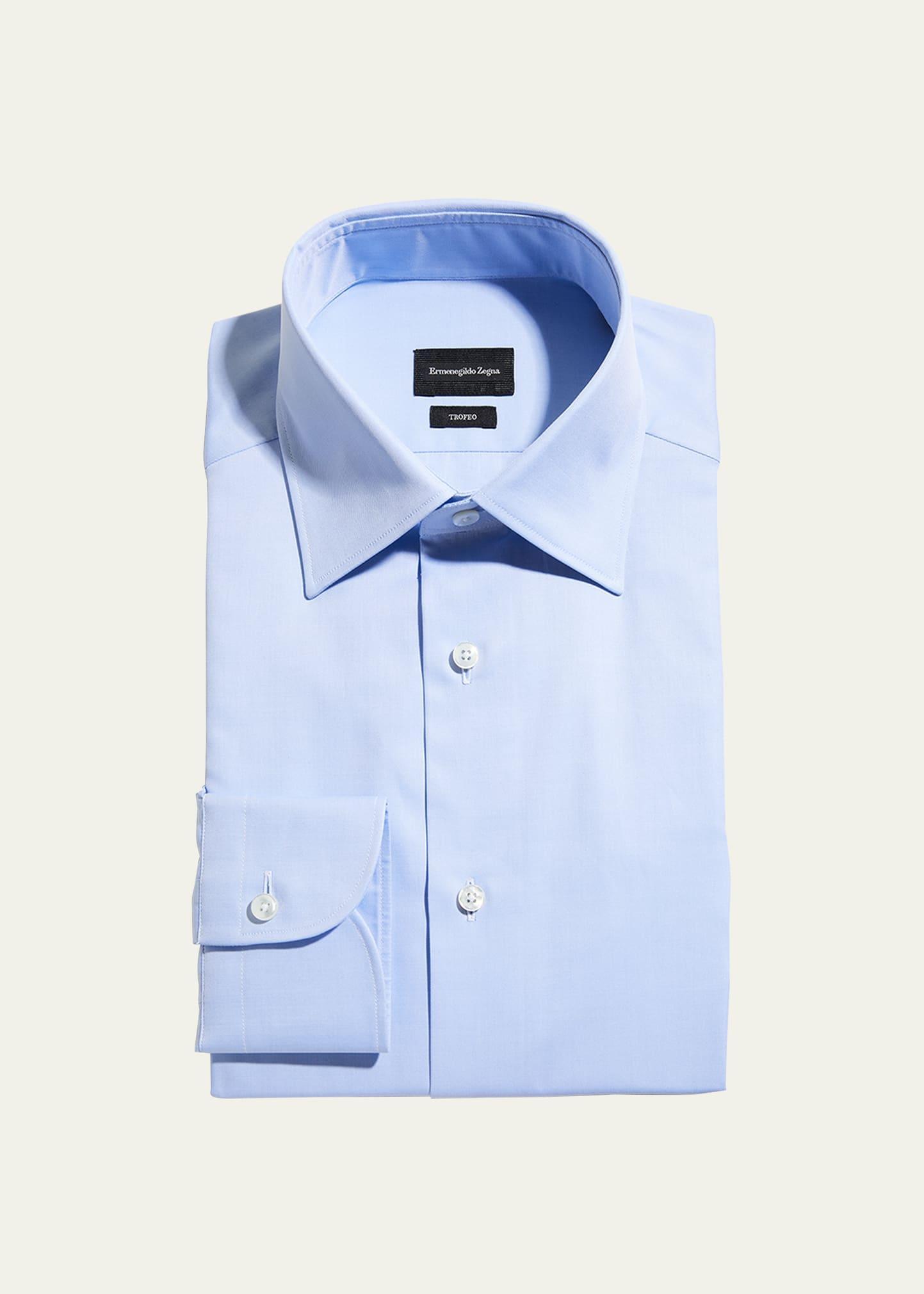 Mens Trofeo Solid Regular-Fit Dress Shirt Product Image