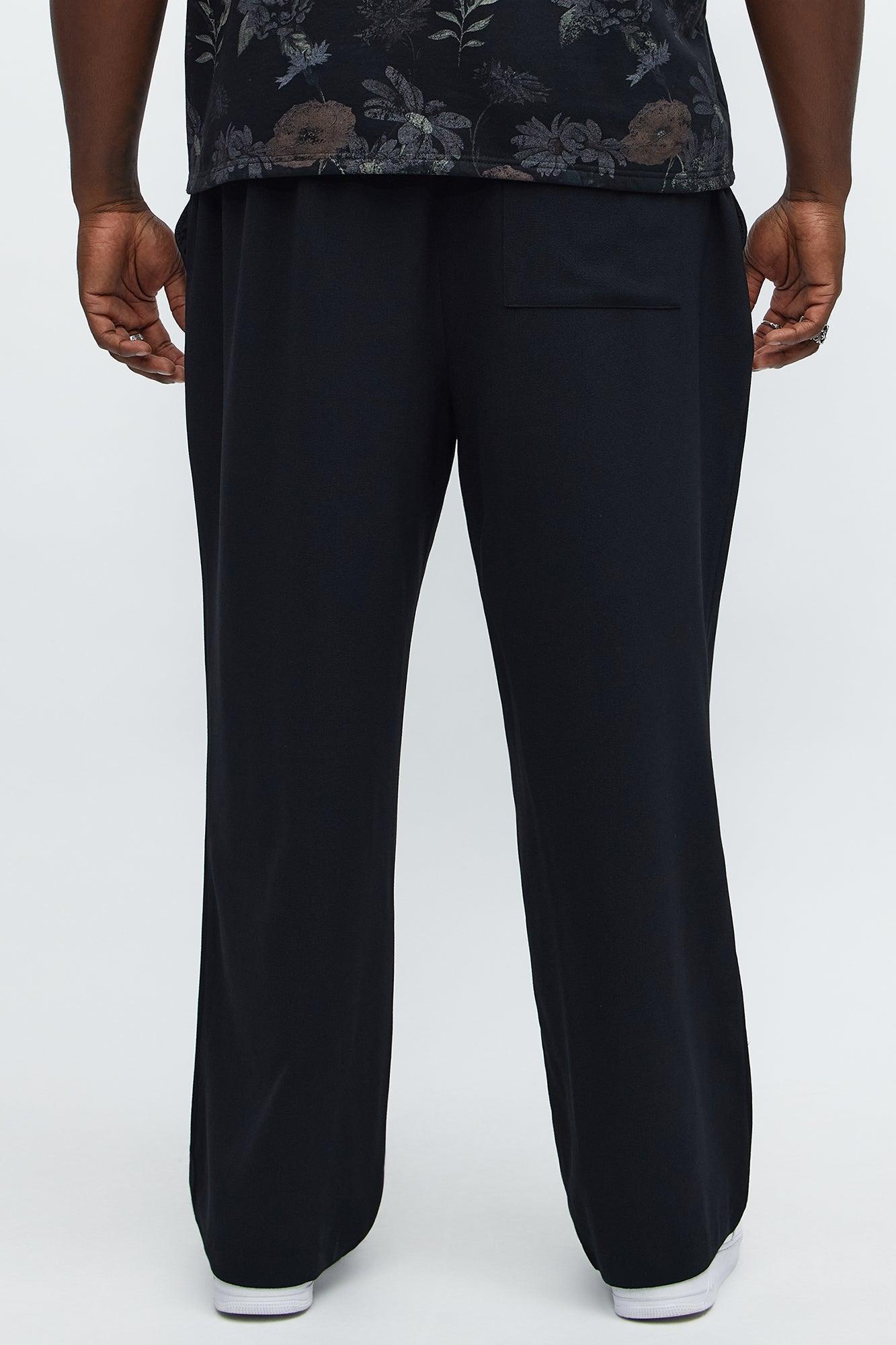 Golden Hour Straight Elastic Waist Trousers - Black Male Product Image