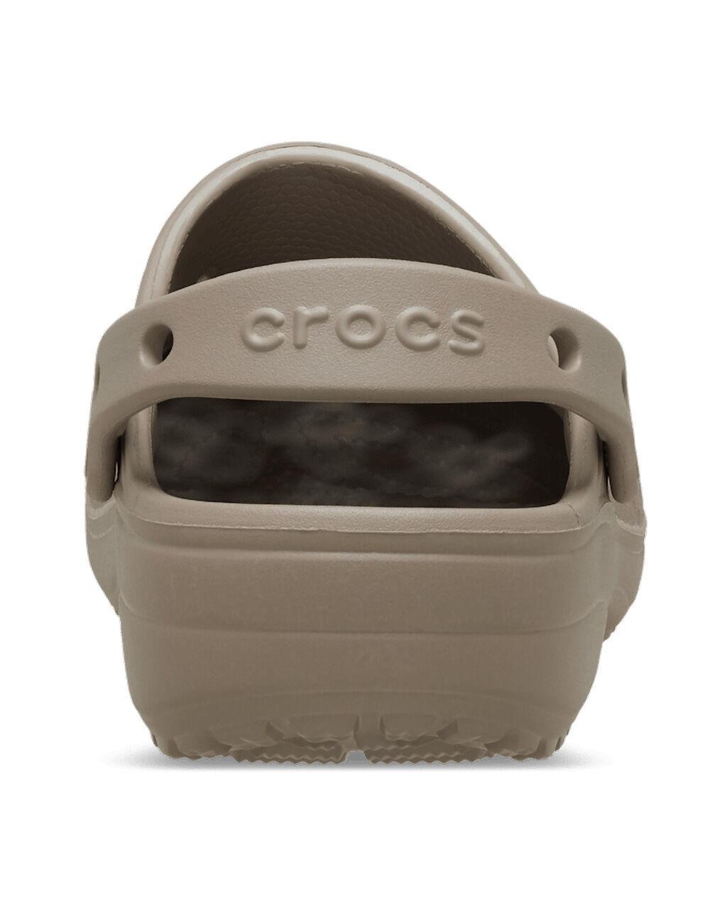 CROCS Floral Cut-Out Womens Classic Clogs - TAUPE Product Image