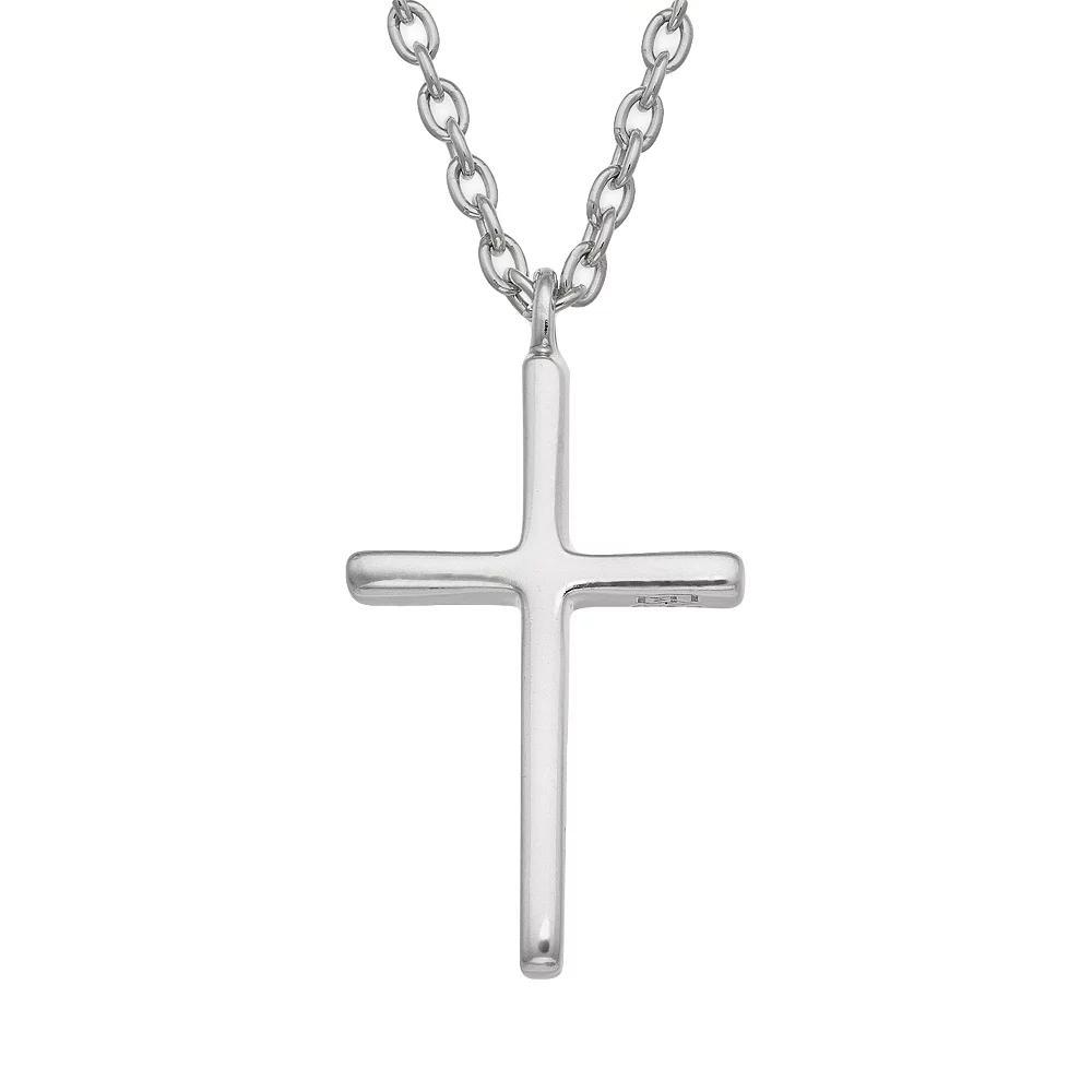 High Polish Cross Pendant In Sterling Silver Product Image