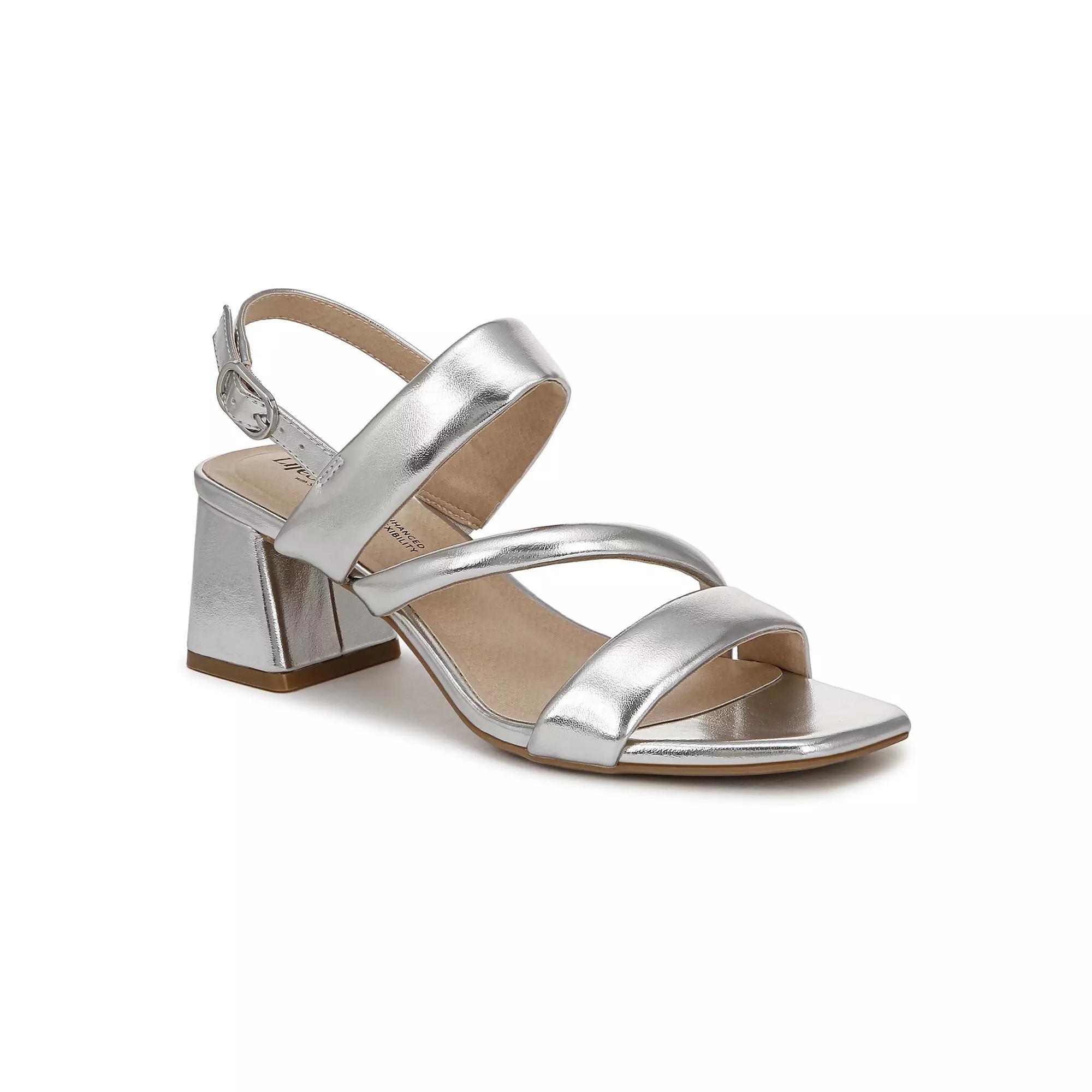 LifeStride Celia Women's Strappy Heels, Size: 8 Wide, Silver Product Image