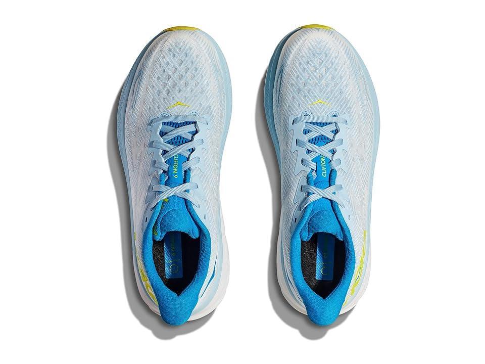 Hoka Mens Clifton 9 Running Sneakers in Ice Water Product Image