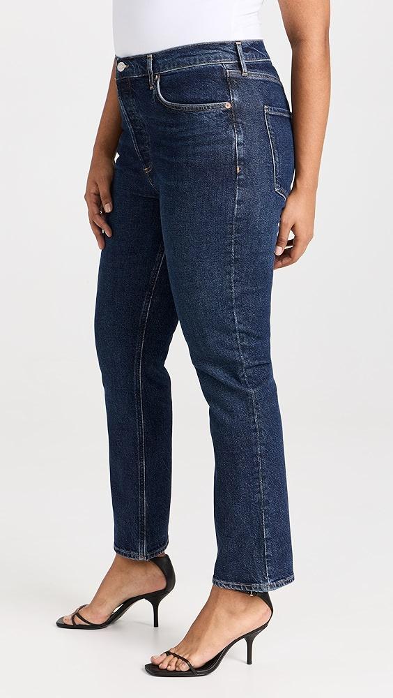 AGOLDE Riley Long High Rise Straight Jeans | Shopbop Product Image