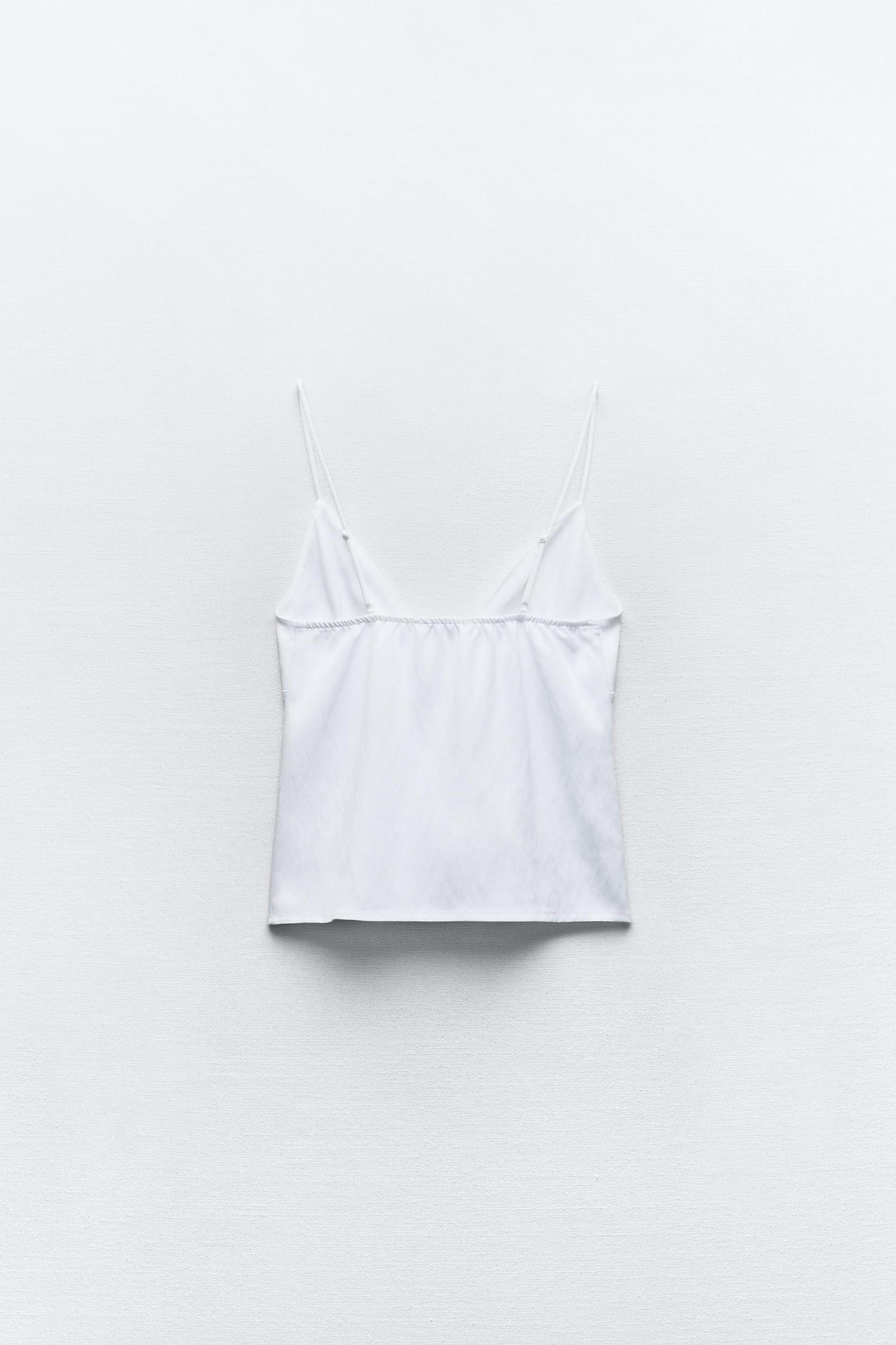 SATIN EFFECT TOP WITH BOW Product Image