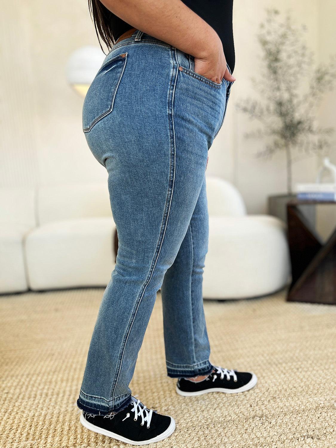 Calista Mid-Rise Rigid Magic Release Hem Judy Blue Jeans - ONLINE EXCLUSIVE! Product Image