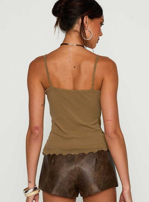 Start Of Summer Sequin Top Brown Product Image