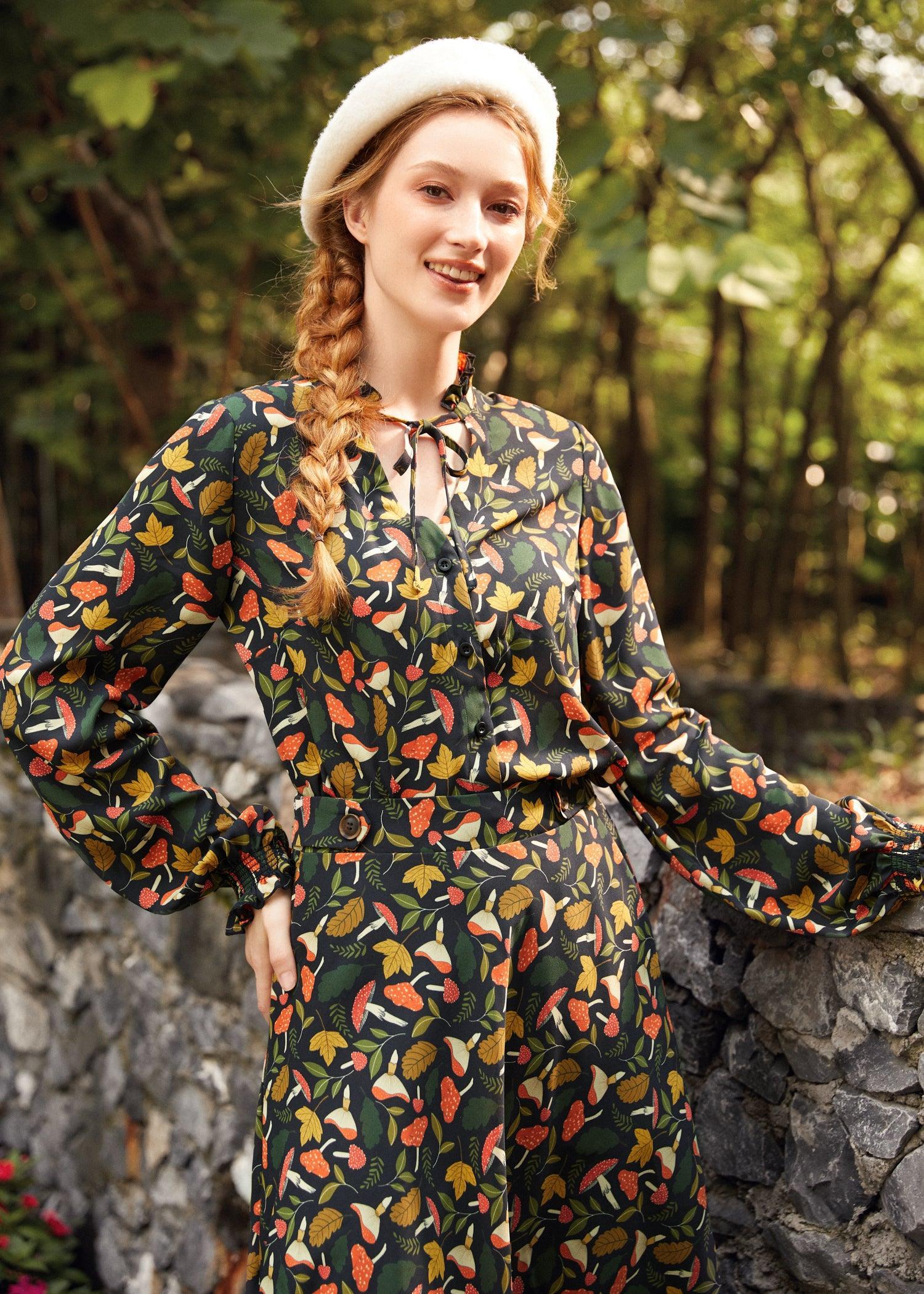 Ruffled Romance Button Front Blouse Product Image