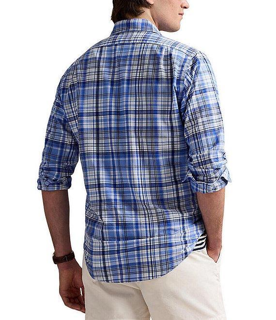 Polo Ralph Lauren Classic Fit Plaid Oxford Long Sleeve Woven Shirt Product Image