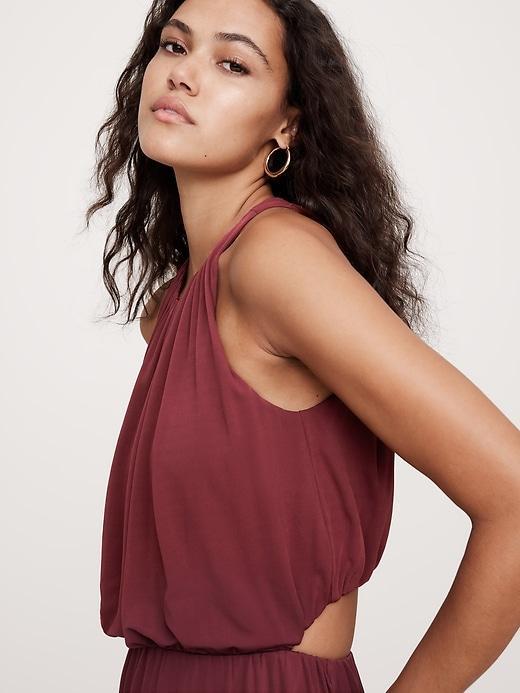 Crepe Knit Cut-Out Maxi Dress Product Image