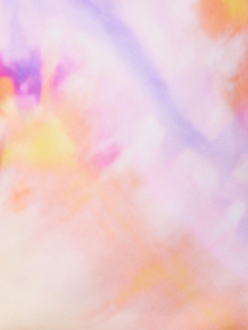 ORANGE TIE-DYE TOP IN PRINTED SATIN Product Image