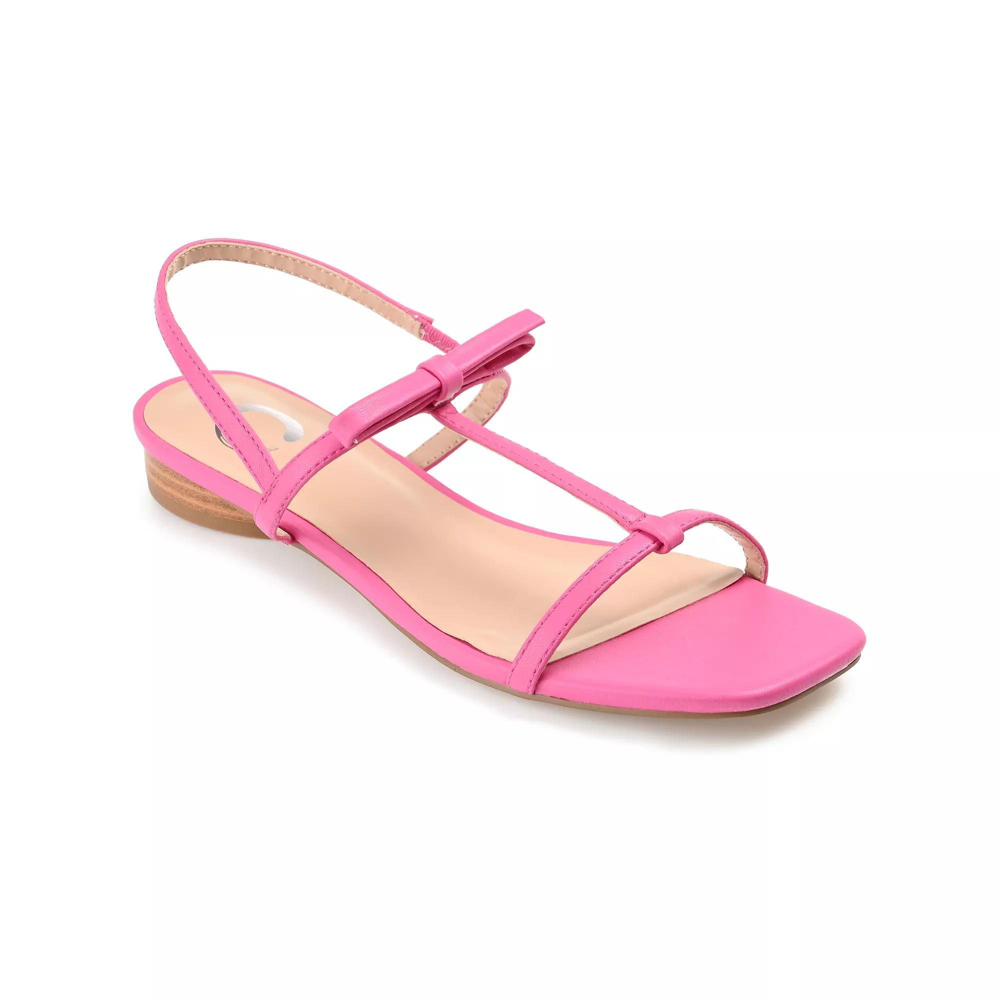 Journee Zaidda Women's T-Strap Sandals, Size: 6, Pink Product Image