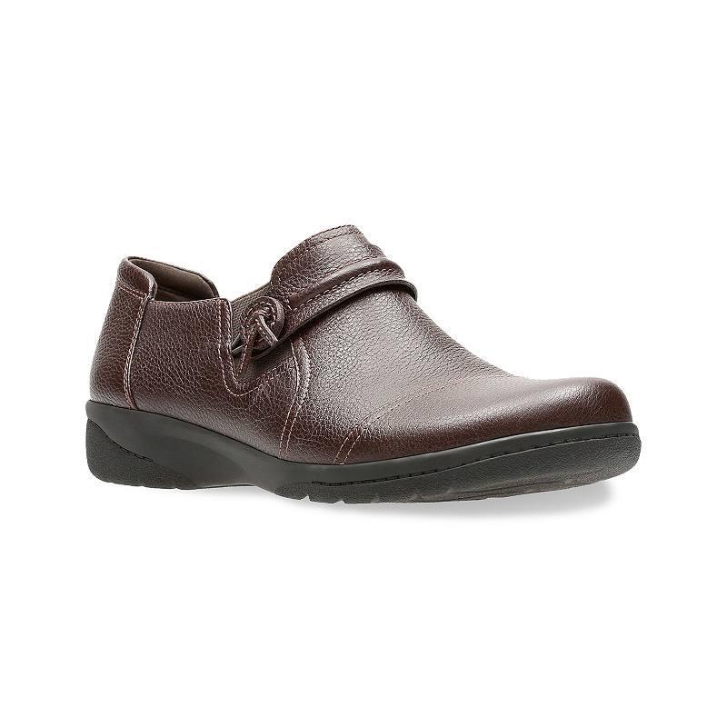 Clarks® Cheyn Madi Women's Leather Slip-On Shoes, Size: 9 Wide, Black Product Image