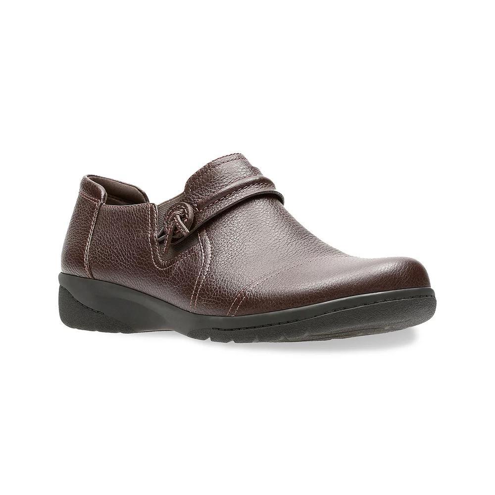 Clarks® Cheyn Madi Women's Leather Slip-On Shoes, Size: 9 Wide, Black Product Image